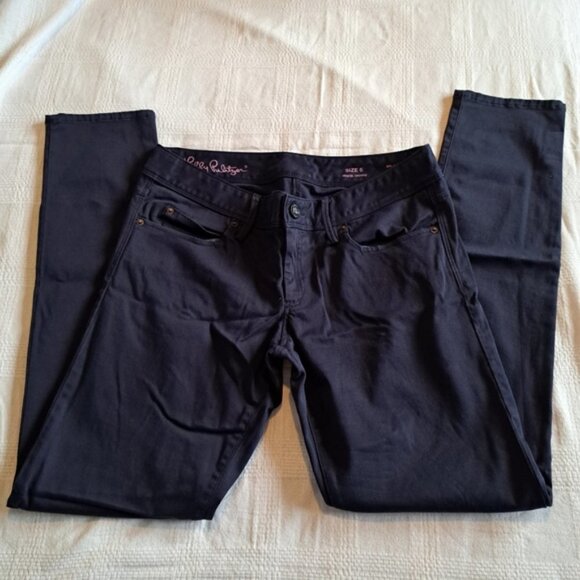 Lilly Pulitzer Worth women's skinny size 6 blue pants vvguc - Picture 2 of 6